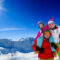Ski family enjoying winter